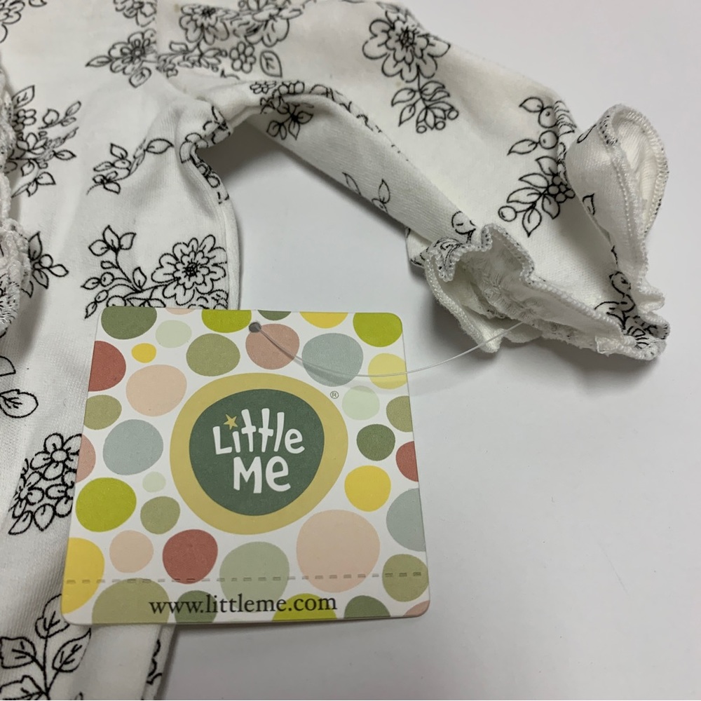{Little Me} Baby Footie Pajama with matching Hats 3 mo.New with tags.